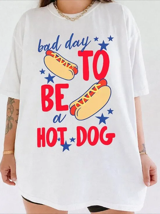 Bad Day To Be A Hot Dog Funny Shirt - Picture 3 of 6